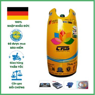 Bình Gas Miss Vàng Gas Nhựa Chống Cháy Nổ Composite 12kg