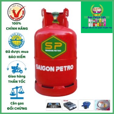 Bình Gas Saigon Petro Đỏ 12kg  Đổi Gas Tất Cả Các Quận Huyện 15P