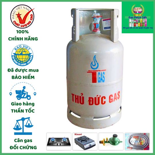 Bình Gas Nhựa Thủ Đức 12kg Đổi Gas Lắp Mới Các Quận Huyện 15p