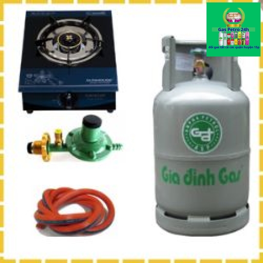 Trọn Bộ Bình Bếp Gas Đơn sunhome Mặt Men