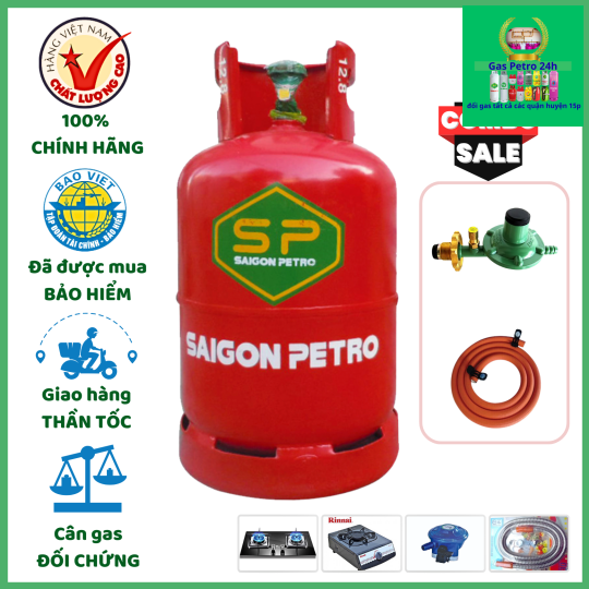 Gas Saigon Petro  Xanh ngọc 12kg  Các Quận Huyện 15 Phút