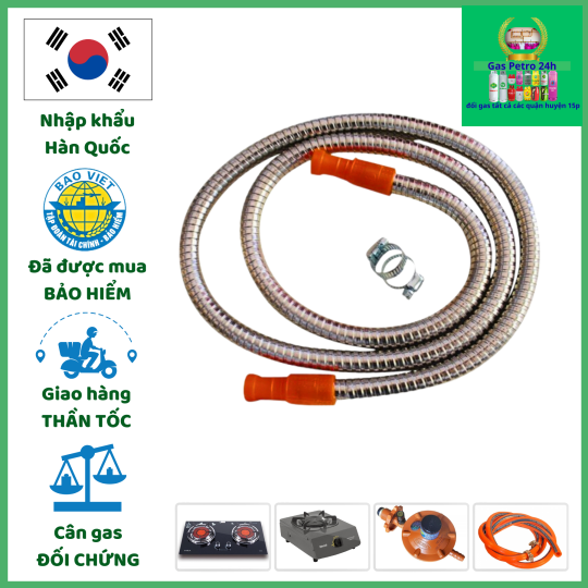 Dây Gas Vỏ Bọc Inox Nhập Khẩu Hàn Quốc
