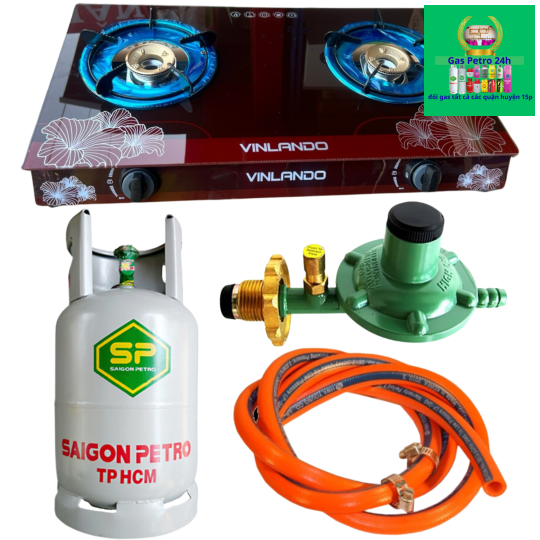 Bếp Gas Đôi VINLADO AM Tặng Bộ Bình Van Dây