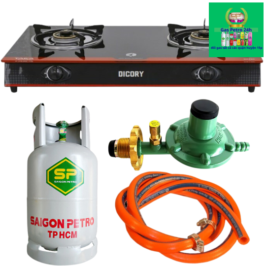 Bếp Gas Đôi DICORY CM Tặng Bộ Bình Van Dây