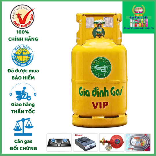 Gas Gia Đình Xanh Đậm 12kg  Đổi Gas Tất Cả Các Quận Huyện 15P