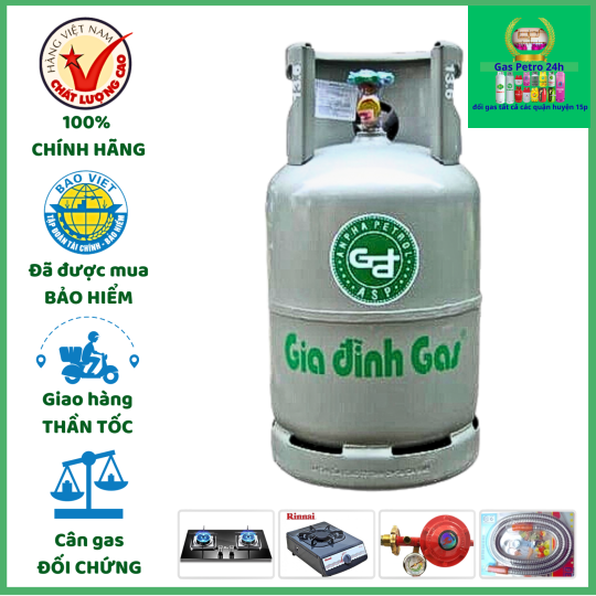 Gas Gia Đình Vàng 12kg  Đổi Gas Tất Cả Các Quận Huyện 15P
