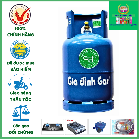 Gas Gia Đình Vàng 12kg  Đổi Gas Tất Cả Các Quận Huyện 15P