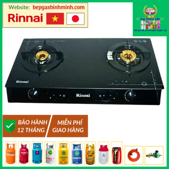 Bếp Gas Đôi Rinnai RV-6 Double Glass (SP) Việt - Nhật Chính Hãng