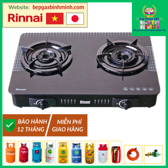 Bếp Gas Đôi Rinnai RV-615 Slim (GL-D) Việt - Nhật