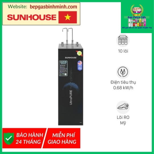 Máy lọc nước RO nóng nguội lạnh Sunhouse UltraPURE SHA76622KL 10 lõi