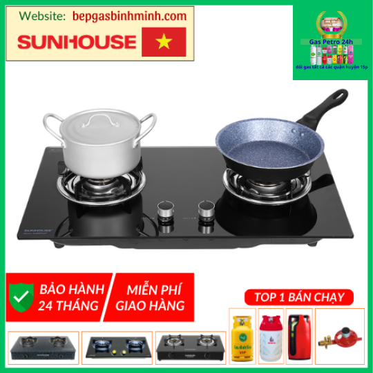  Bếp Gas Âm SUNHOUSE SHB507-MT Chính Hãng