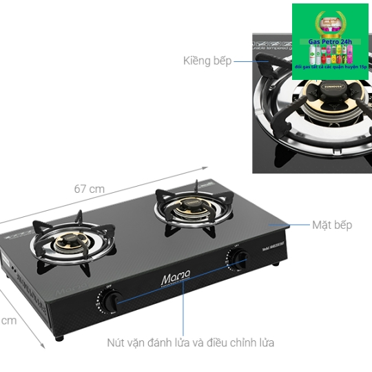 Bếp Gas Đôi SUNHOUSE MAMA MMB3569MT